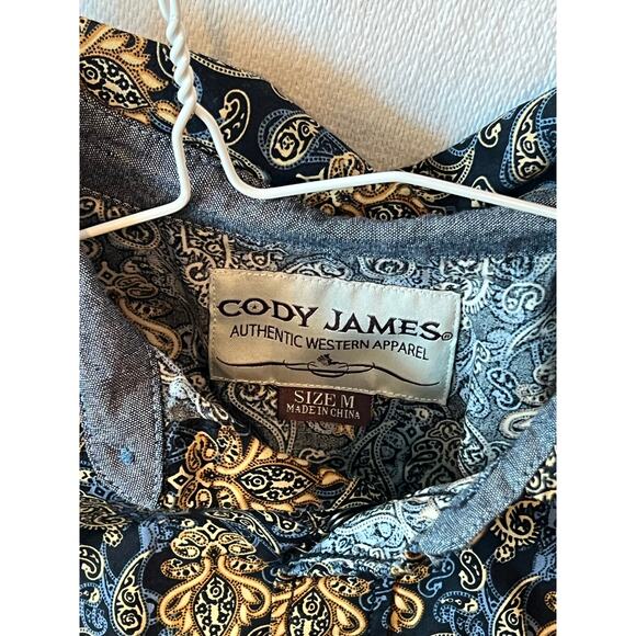 Cody James Paisley Long Sleeve Snap Up Shirt Mens M - Picture 3 of 3
